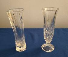 2 x Narrow Bud Vases - 17cm
