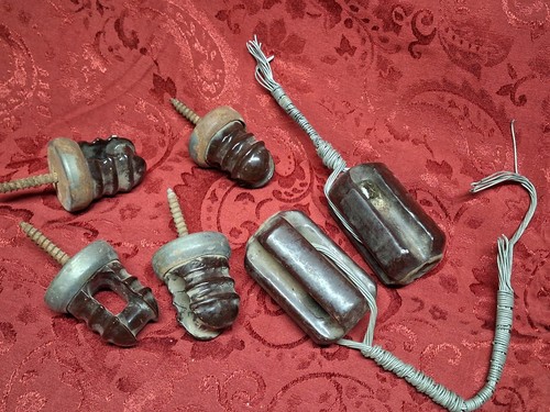 Antique telephone insulators - telephone,
