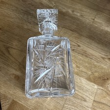 Square Glass Decanter with square stopper Whisky 