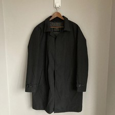 M&S Mens Mac Jacket 2XL Regular Waterproof Padded Black Long Beco Stormwear