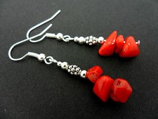A PRETTY PAIR OF RED CORAL