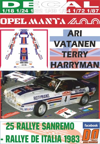 Decal opel manta 400 - decal,