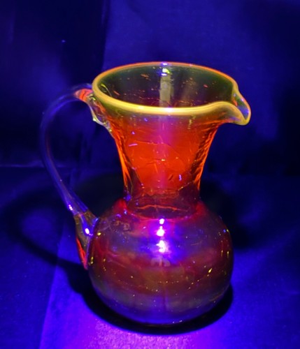 Crackle glass jug - glass, jug/pitcher