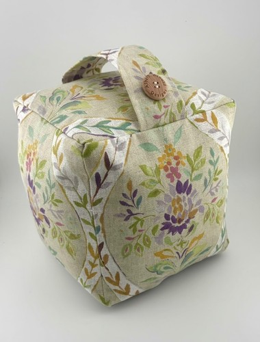 Handmade cube fabric doorstop - cube,