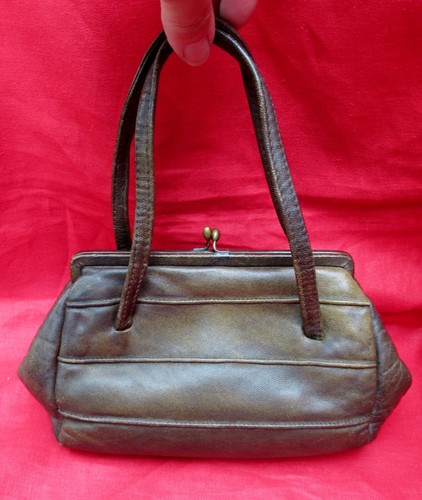 Small vintage brown leather - brown,