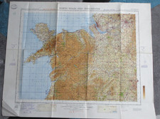 ORIG WW2 OS LINEN WAR MAP