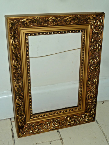 Vintage gold coloured - , wooden