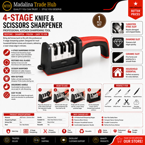 Kitchen segment sharpener - 4-segment,
