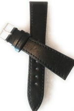 Red Herring Black  20MM Soft Faux Leather Replacement Watch Strap 