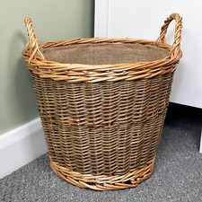Unpeeled log basket lined - unpeeled,