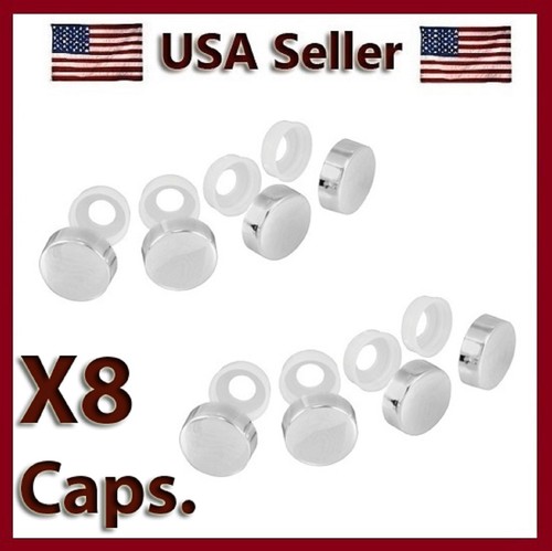 Chrome fasteners caps - 8,