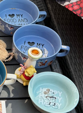 Disney Store selection of dog bowls large and small perfect food and water