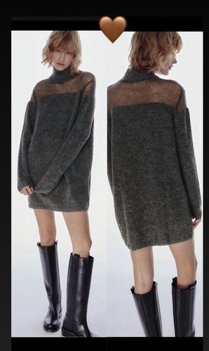 Zara contrast semi sheer - zara, knit