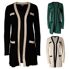 Karen Millen Contrast Trim Open Front Cardigan