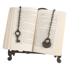 26cm Cast Iron Cookbook Recipe Book Stand Holder Brown