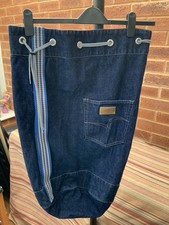 Lee Cooper Dark Cotton Denim Duffle Bag Pocket 2 Style Carry