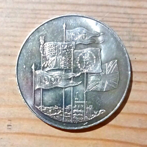 1990 five pounds 5 coin - uk,