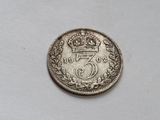 1902 EDWARD VII SILVER THREE