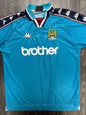 Original Kappa Manchester City 1997/1998 Home Shirt Mens Large