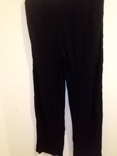 M&S BLACK TROUSERS ~ CRINKLE