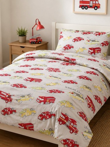 Kids firetruck duvet cover - pb,