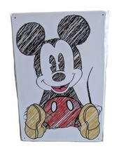 Mickey Mouse Sketch Art Metal