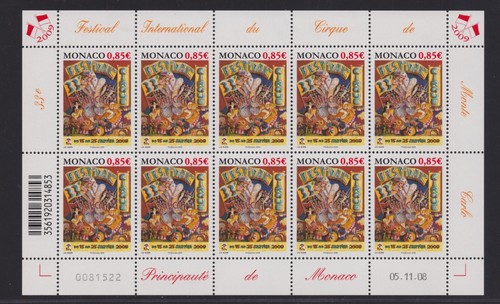 Monaco mini sheet stamps - mini,