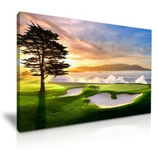 Beautiful Pebble Beach Golf Course View Modern Canvas Print Wall Art ~ 5 Size
