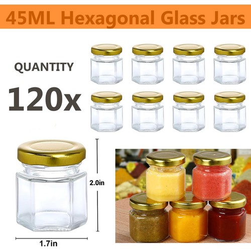 45ml hexagon glass - glass, jars