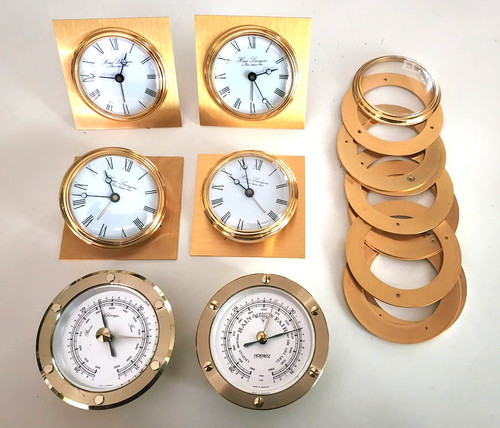 Vintage brass table clocks - vintage,
