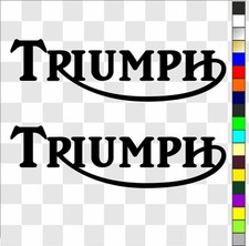 Triumph 4 decals stickers x 2 motorcycle helmet laptop etc various sizes/colours