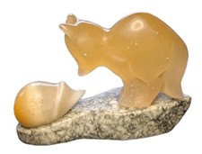 Vintage Hand Carved Honey Onyx