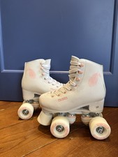White Roller Skates- 4-Wheel - Size 30 - Skates 100 Series - Oxelo Decathon Used