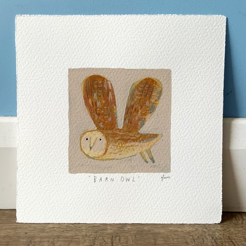 Barn owl original painting - owl',