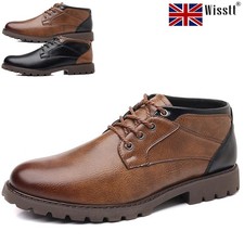 Mens Ankle Work Boots Casual Dress Chelsea Leisure Leather Shoes Formal UK