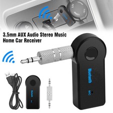 Wireless Bluetooth 3.5mm AUX Audio Stereo Music Home Car Mic Receiver Adapter