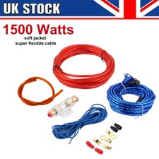 Car Power Amplifier Wiring Kit 1500 WATT Audio Subwoofer AMP RCA Power Cable Sub