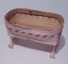 Vintage Pink Wicker Doll