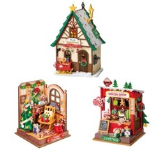 Rolife DIY Christmas Miniature Dollhouse Kit Mini 3D Wooden House Room Craft Kit