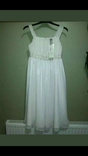 Girls ivory chiffon dress - ivory,