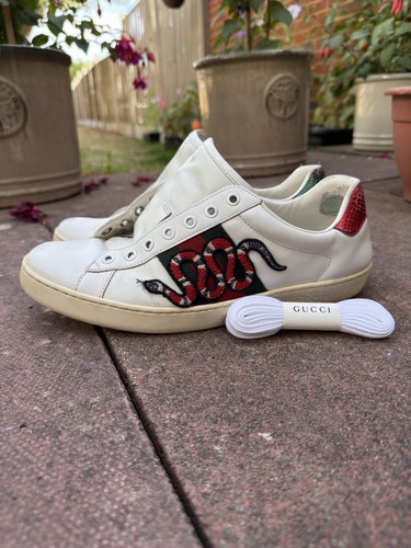Gucci ace snake embroidered - snake,