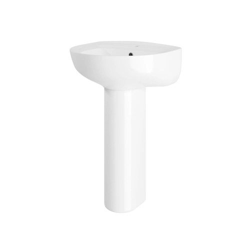 Sleek modern white 550mm - 550mm, round