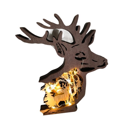 Carved deer wooden animal - carved,
