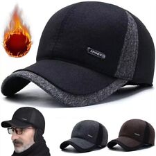 Warm Fleece Lined Waterproof Winter Hat with Earflaps Sports Cap Baseball Cap UK