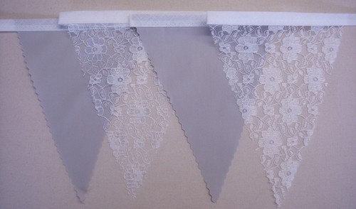 Vintage silver white lace - vintage,