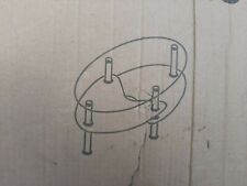 Black Glass/ Chrome Legs 3 Level Oval TV Cabinet: 50" TVs- New! Unassembled 