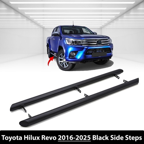 Matte black side step bars - matte,