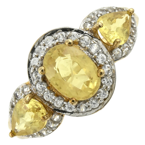 Rare 9ct gold yellow - gold, sapphire