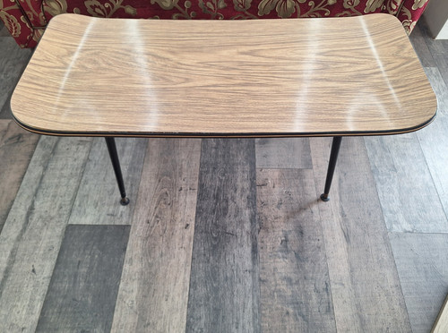 1970s sleigh formica - formica, wood