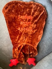 reindeer santas little helper dog christmas outfit , medium , xmas with hood